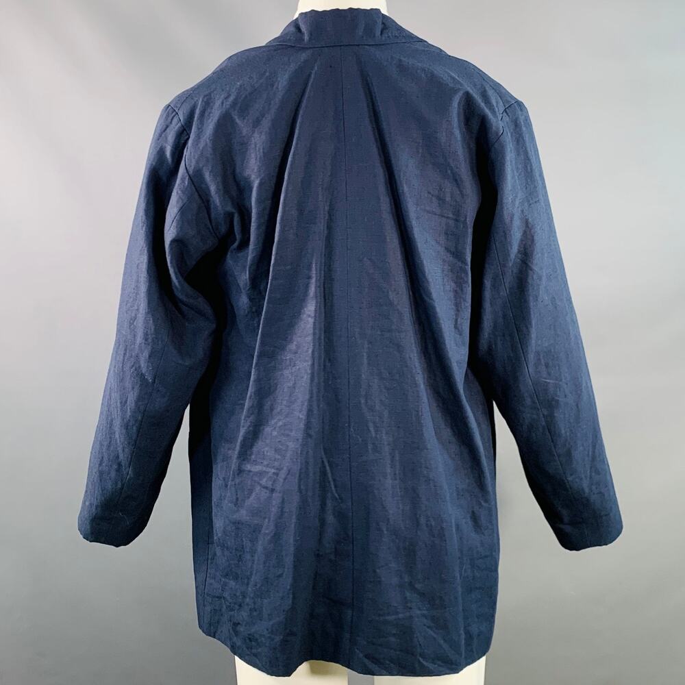 Visvim Size M New Hope Navy Linen Notch Lapel Sport Coat View 3